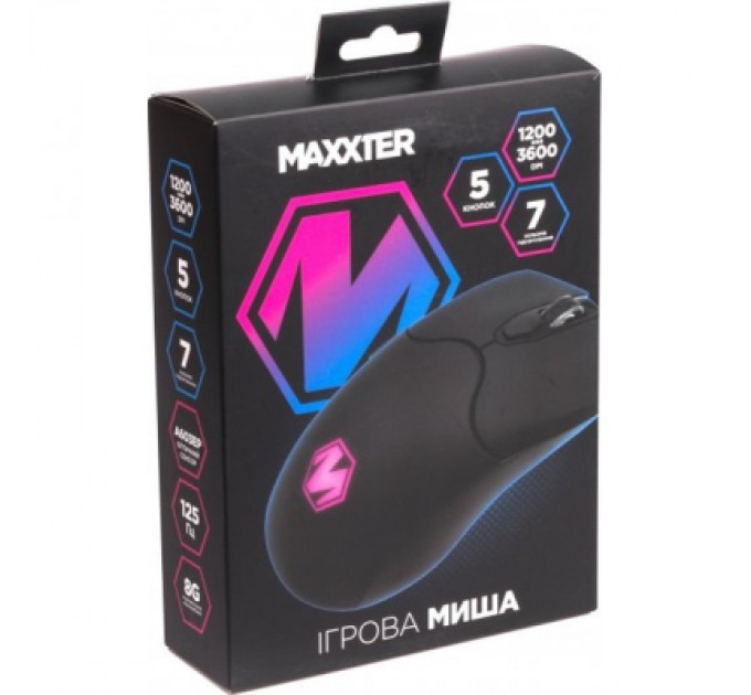Maxxter Мишка Maxxter McG-6B-I603 USB Black (McG-6B-I603)