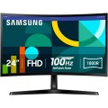 Samsung Монітор Samsung 24" LS24D366GA (LS24D366GAIXCI) VA Black Curved 100Hz