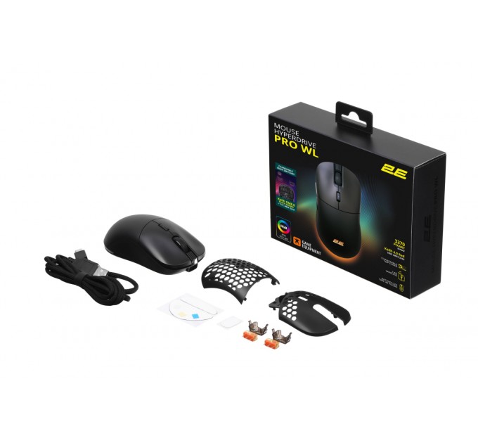 2E Миша бездротова 2E Gaming HyperDrive Pro WL Black (2E-MGHDPR-WL-BK)