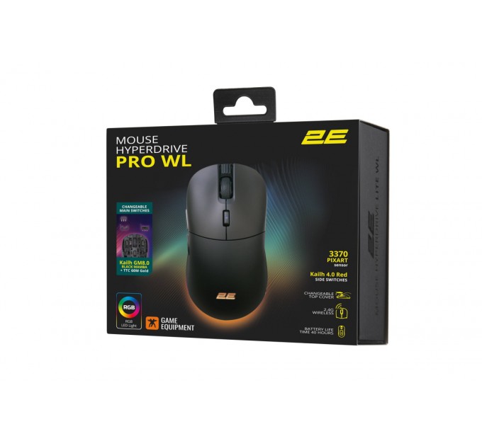 2E Миша бездротова 2E Gaming HyperDrive Pro WL Black (2E-MGHDPR-WL-BK)
