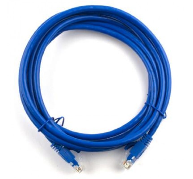 Ritar Патч-корд 3м, RJ-45, Cat.5e, CU, мідь, синій Ritar (PCR-CU/3Be / 04280)