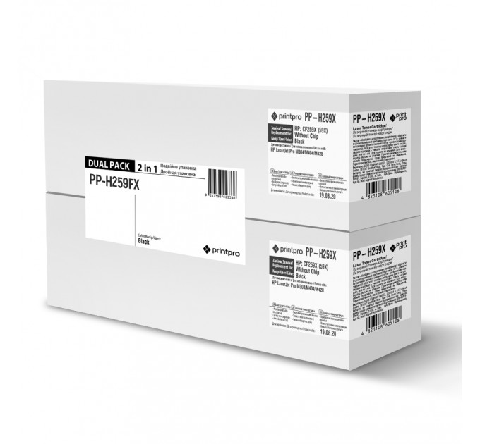 PrintPro Картридж PrintPro (PP-H259FX) HP LJ M304/404/MFP428 Black Dual Pack (CF259X)