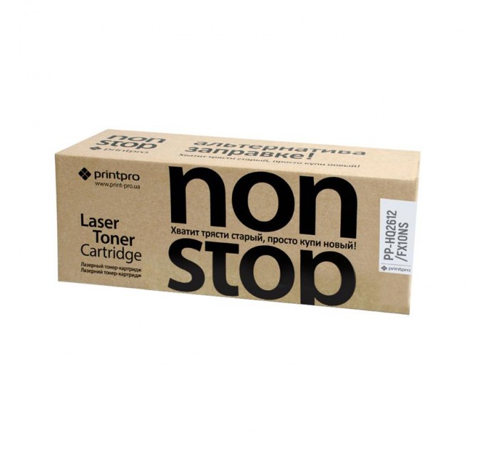 PrintProNS Картридж PrintPro NonStop (PP-HQ2612/FX10NS) HP LJ 1010/Canon MF4018/4120 Black (Q2612A/Canon FX10)