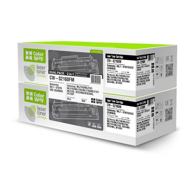 ColorWay Картридж CW (CW-S2160FM) Samsung ML-2160/2165W/SCX-3400 (MLT-D101S) Dual Pack