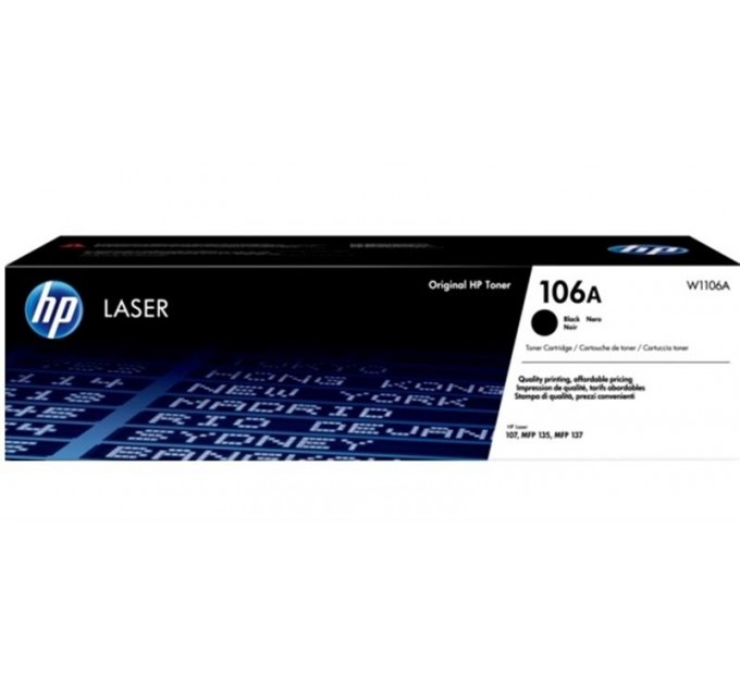 HP Тонер-картридж HP 106A LJ M107a/107r/107w/135a/135r/135w/137fnw Black (W1106A)