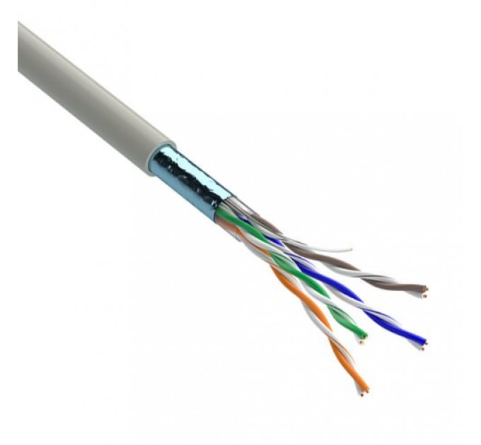 Одескабель Патч-кабель FTP OK-Net КГПВЭ-ВП (100) кат.5е, 4х2хAWG26/7, бухта 305м (7932026)