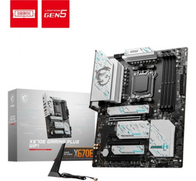 MSI Материнська плата MSI X670E GAMING PLUS WIFI