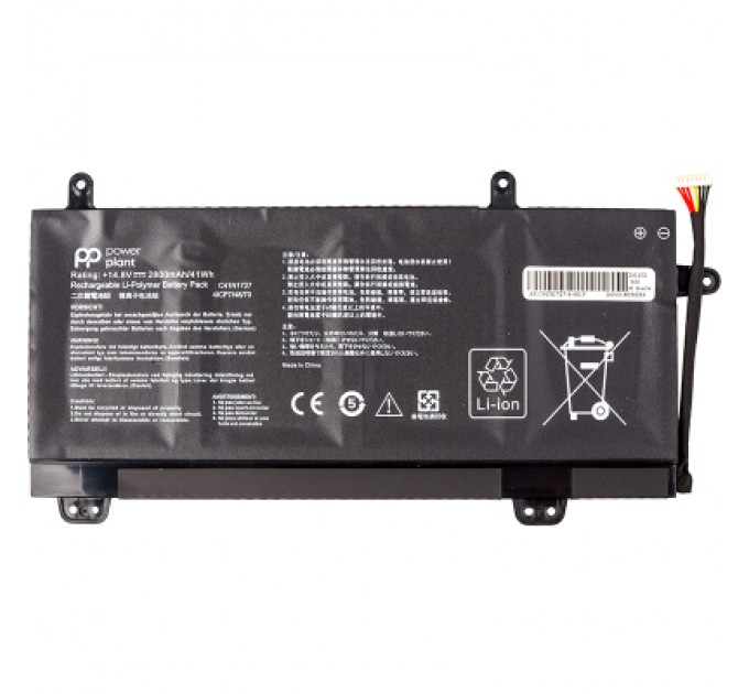 PowerPlant Акумулятор до ноутбука ASUS ROG GU501 Series (C41N1727) 14.8V 2800mAh PowerPlant (NB431984)