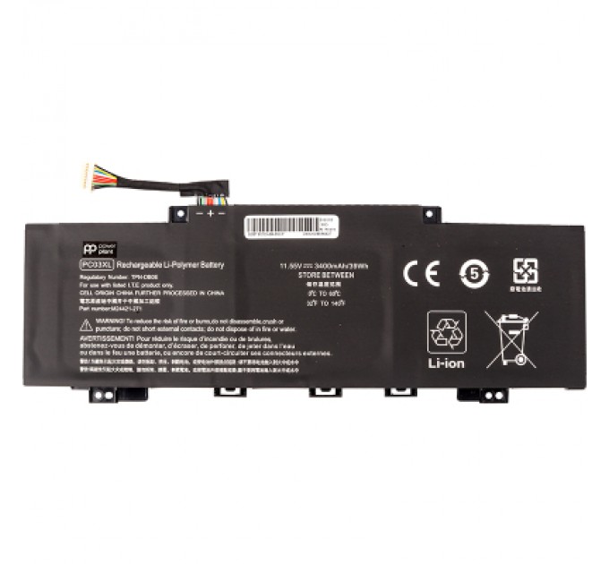 PowerPlant Акумулятор до ноутбука HP Pavilion X360 14 Series (PC03) 11.55V 3400mAh PowerPlant (NB462346)
