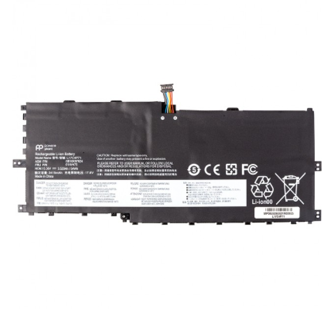 PowerPlant Акумулятор до ноутбука LENOVO ThinkPad X1 Yoga 2018 (L17C4P71) 15.36V 3520mAh PowerPlant (NB482566)