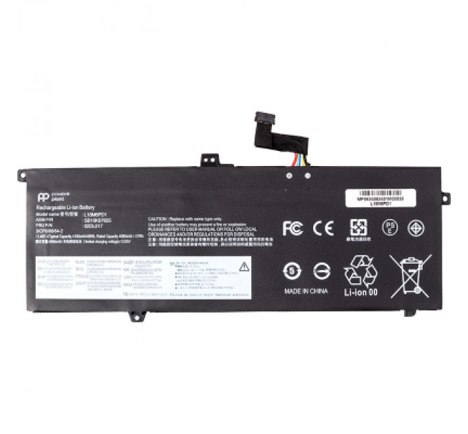 PowerPlant Акумулятор до ноутбука LENOVO ThinkPad X13 X390 (L18M6PD1) 11.46V 4190mAh PowerPlant (NB482658)