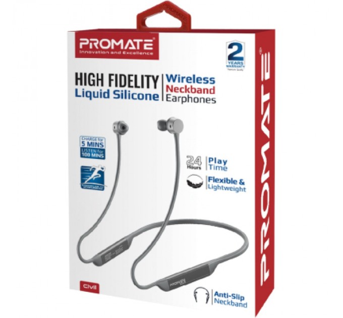 Promate Навушники Promate Civil Silver (civil.silver)