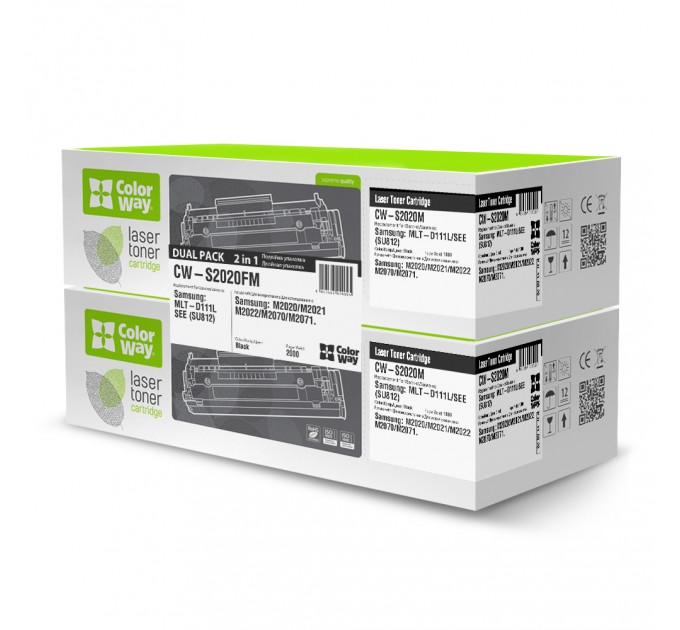 ColorWay Картридж CW (CW-S2020FM) Samsung SL-M2020/2020W/2070 (MLT-D111S) Dual Pack