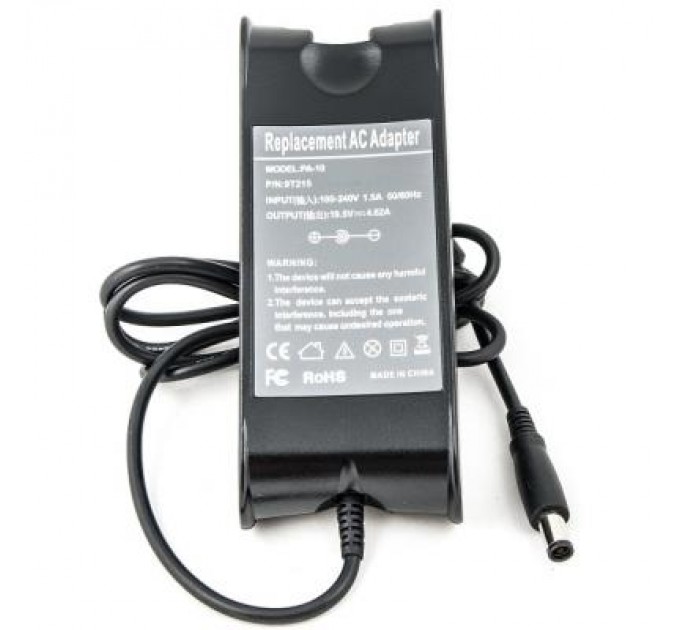 PowerPlant Блок живлення до ноутбуку PowerPlant DELL 220V, 19.5V 90W 4.62A (7.4*5.0) (DE90G7450)