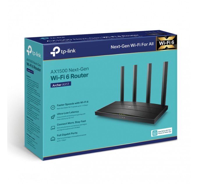 TP-Link Бездротовий маршрутизатор TP-Link Archer AX17