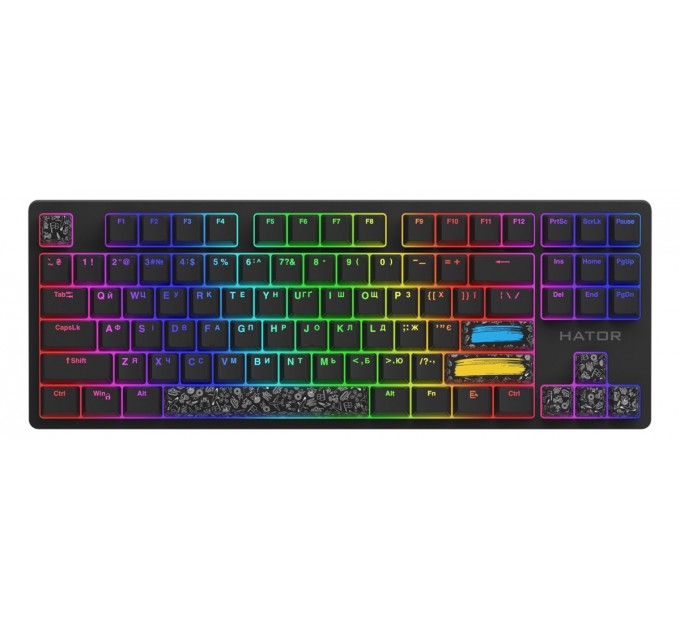 Hator Набір кейкапів Hator PBT Keycaps Authentic Edition Black (HTS-701)