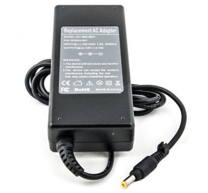 PowerPlant Блок живлення до ноутбуку PowerPlant HP 220V, 19V 90W 4.74A (4.8*1.7) (HP90F4817)