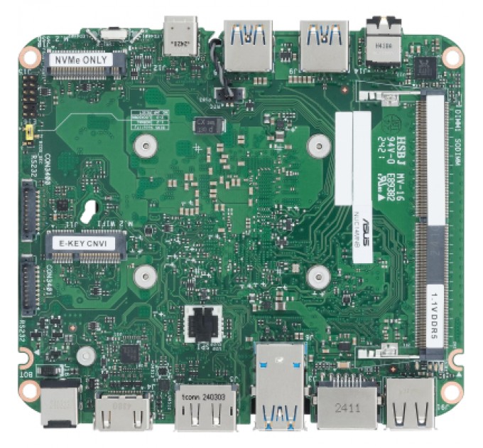 ASUS Комп'ютер ASUS NUC 14 Essential RNUC14MNK2500002 Slim Kit(L6) / N250, M.2 22x80 NVMe & SATA SSD, EU Cord (90AR00M2-M00030)