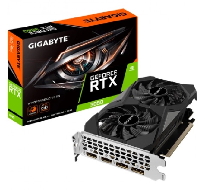 GIGABYTE Відеокарта GIGABYTE GeForce RTX3050 6Gb WINDFORCE OC V2 (GV-N3050WF2OCV2-6GD)