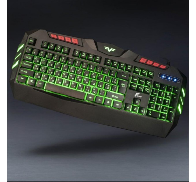 Frime Клавіатура Frime Dragonfly Ukr Black  (FLK18300)