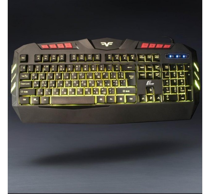Frime Клавіатура Frime Dragonfly Ukr Black  (FLK18300)