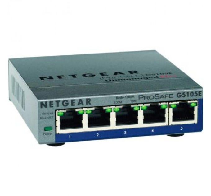 Netgear Комутатор мережевий Netgear GS105E (GS105E-200PES)