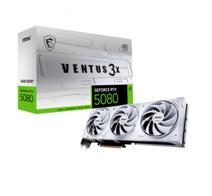 MSI Відеокарта MSI GeForce RTX5080 16GB VENTUS 3X OC WHITE (RTX 5080 16G VENTUS 3X OC WHITE)