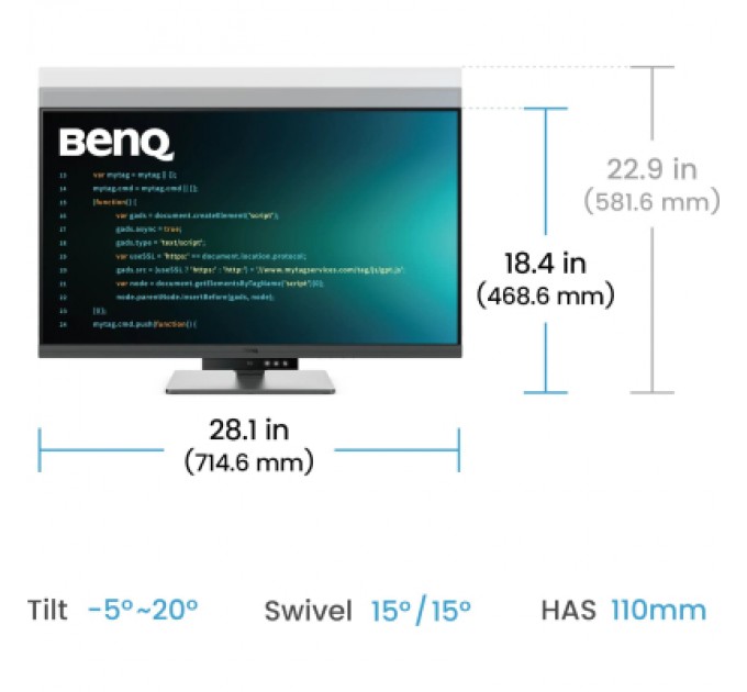 BenQ Монітор BenQ RD320U Metallic Grey