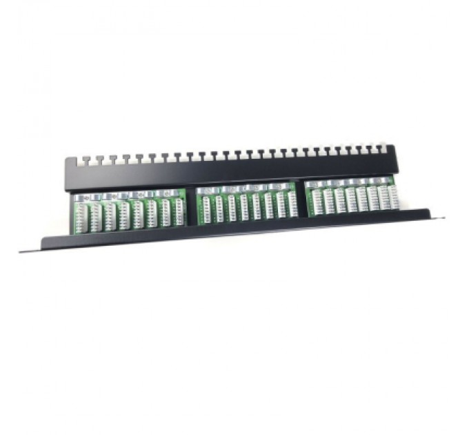 Eserver Патч-панель Eserver 19" 1U 24 порта cat.6 UTP krone with cable management (WT-2126-CAT.6)
