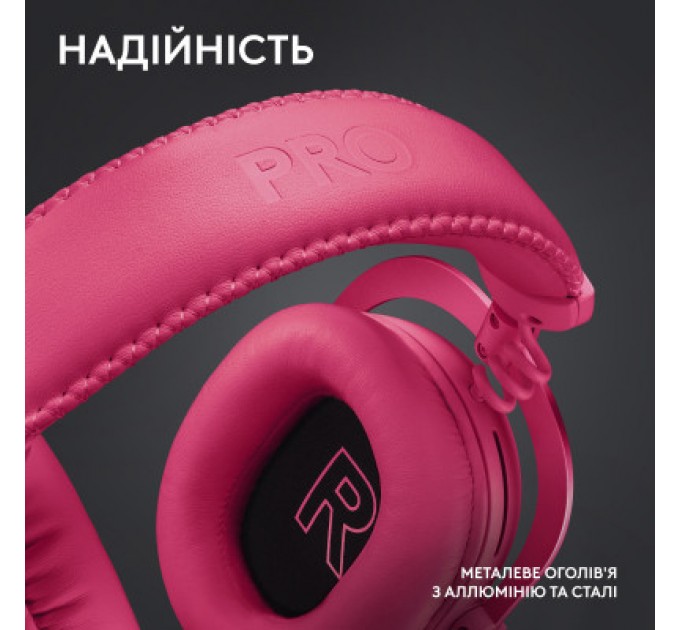 Logitech Навушники Logitech G Pro X 2 Lightspeed Wireless Magenta (981-001275)