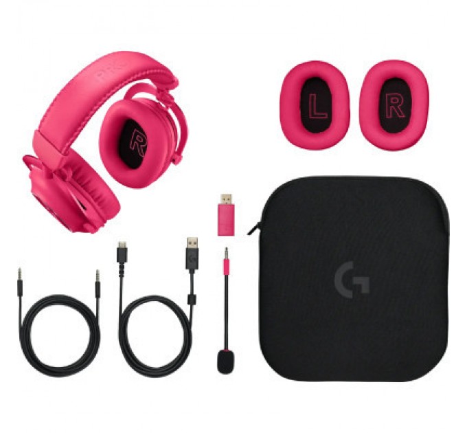 Logitech Навушники Logitech G Pro X 2 Lightspeed Wireless Magenta (981-001275)