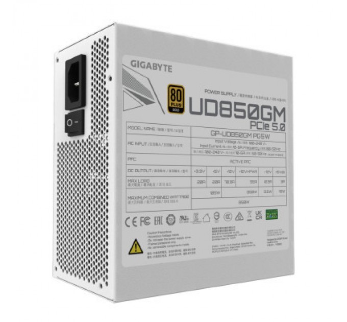 GIGABYTE Блок живлення GIGABYTE 850W (GP-UD850GM PG5W)