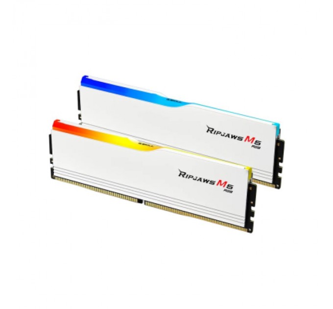 G.Skill Модуль пам'яті для комп'ютера DDR5 32GB (2x16GB) 6000 MHz Ripjaws M5 RGB Matte White G.Skill (F5-6000J3040F16GX2-RM5RW)