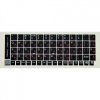 Наклейка на клавіатуру BestKey непрозора чорна, 68, помаранчевий (BK13ORA/024)