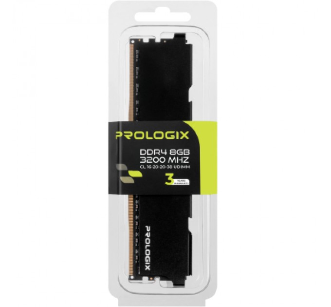Prologix Модуль пам'яті для комп'ютера DDR4 8GB 32GB 3200 MHz Black Prologix (PRO8GB3200B4)