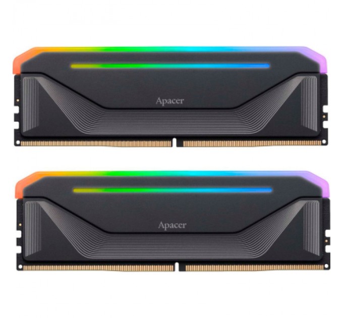Apacer Модуль пам'яті для комп'ютера DDR5 32GB (2x16GB) 5600 MHz NOX RGB Black Apacer (AH5U32G56C522NBAA-2)