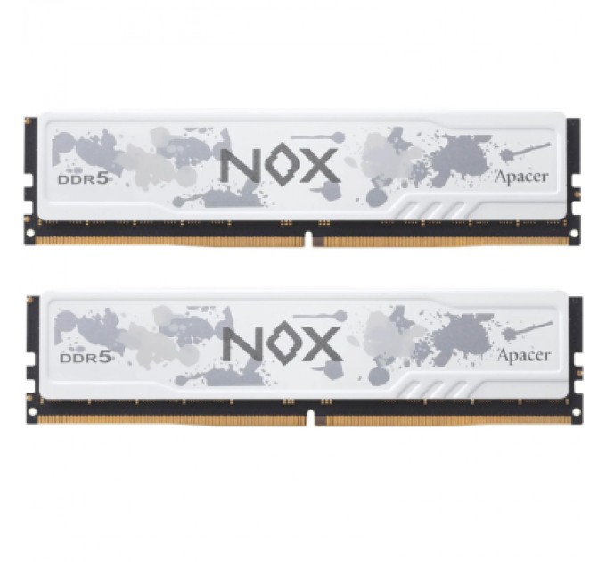 Apacer Модуль пам'яті для комп'ютера DDR5 32GB (2x16GB) 5600 MHz NOX White Apacer (AH5U32G56C522MWAA-2)