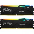 Kingston Fury (ex.HyperX) Модуль пам'яті для комп'ютера DDR5 32GB (2x16GB) 6000 MHz Beast RGB Kingston Fury (ex.HyperX) (KF560C36BBE2AK2-32)