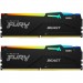 Kingston Fury (ex.HyperX) Модуль пам'яті для комп'ютера DDR5 32GB (2x16GB) 6000 MHz Beast RGB Kingston Fury (ex.HyperX) (KF560C36BBE2AK2-32)