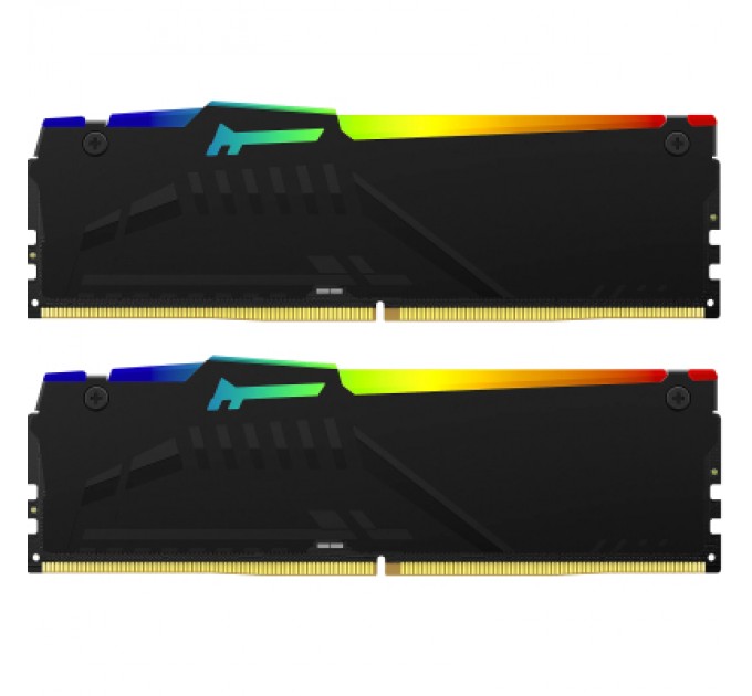 Kingston Fury (ex.HyperX) Модуль пам'яті для комп'ютера DDR5 32GB (2x16GB) 6000 MHz Beast RGB Kingston Fury (ex.HyperX) (KF560C36BBE2AK2-32)
