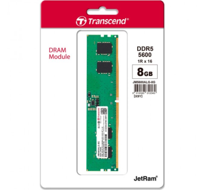 Transcend Модуль пам'яті для комп'ютера DDR5 8GB 5600 MHz Transcend (JM5600ALG-8G)