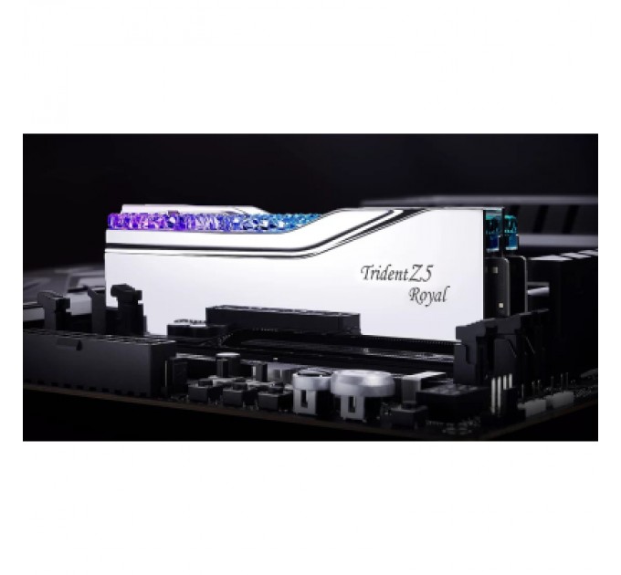G.Skill Модуль пам'яті для комп'ютера DDR5 32GB (2x16GB) 7200 MHz Trident Z5 Royal Silver G.Skill (F5-7200J3445G16GX2-TR5S)