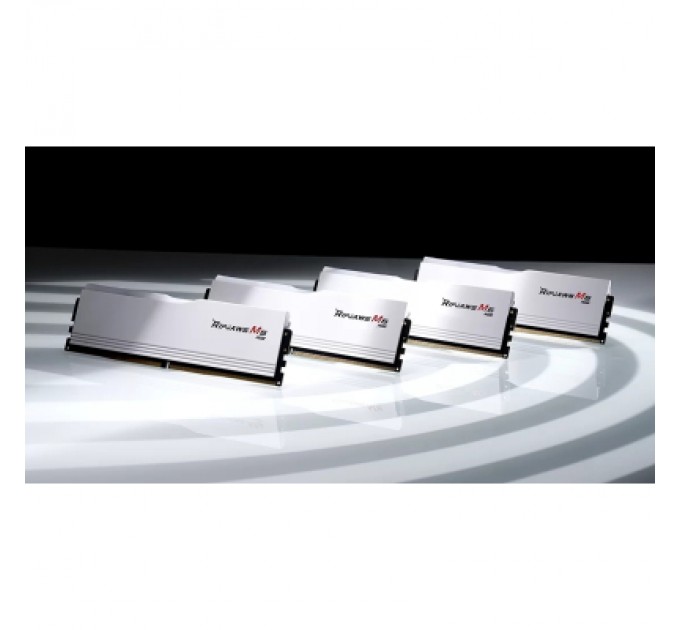 G.Skill Модуль пам'яті для комп'ютера DDR5 64GB (2x32GB) 6000 MHz Ripjaws M5 RGB Matte White G.Skill (F5-6000J3040G32GX2-RM5RW)