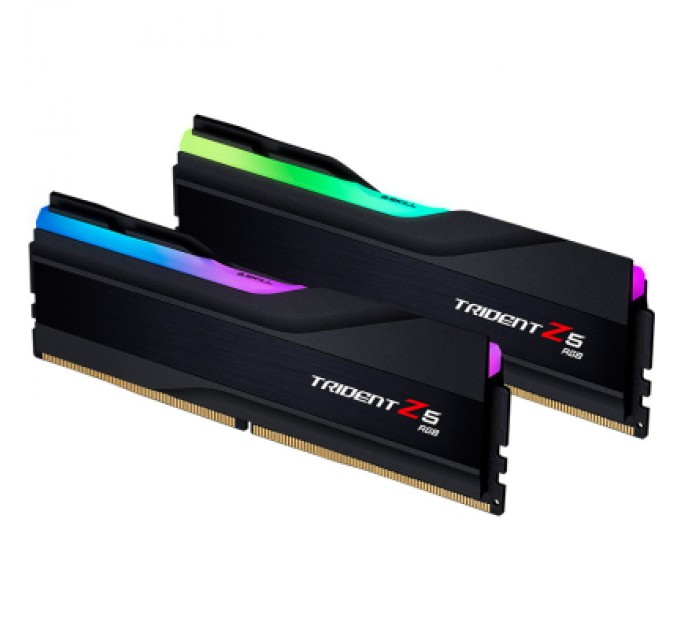 G.Skill Модуль пам'яті для комп'ютера DDR5 96GB (2x48GB) 5600 MHz Trident Z5 RGB Matte Black G.Skill (F5-5600J4040D48GX2-TZ5RK)