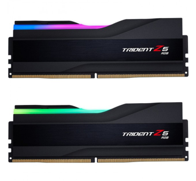G.Skill Модуль пам'яті для комп'ютера DDR5 96GB (2x48GB) 5600 MHz Trident Z5 RGB Matte Black G.Skill (F5-5600J4040D48GX2-TZ5RK)