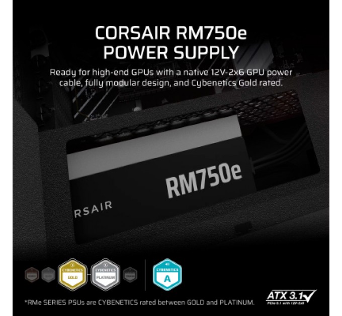 Corsair Блок живлення Corsair 750W RM750e (CP-9020295-EU)
