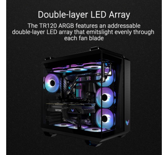 ASUS Кулер до корпусу ASUS TUF GAMING TR120 FAN ARGB BLACK (90DA0090-B09000)