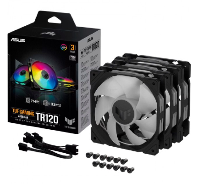 ASUS Кулер до корпусу ASUS TUF GAMING TR120 FAN ARGB BLACK 3IN1 (90DA0090-B09020)