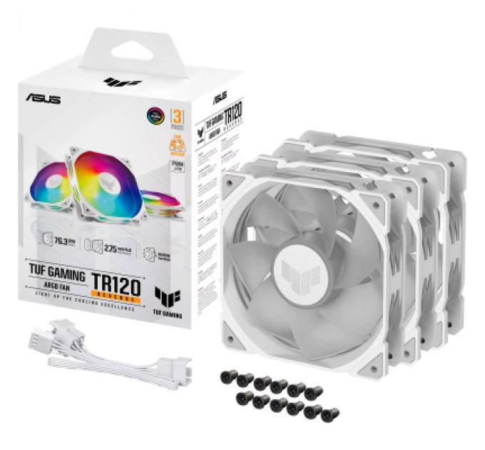 ASUS Кулер до корпусу ASUS TUF GAMING TR120 FAN ARGB REVERSE WHITE (90DA00D3-B09020)