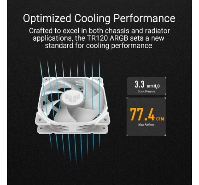 ASUS Кулер до корпусу ASUS TUF GAMING TR120 FAN ARGB WHITE (90DA0093-B09000)